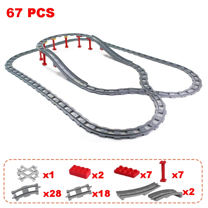 Rail Transport Big Size Building Blocks Creative Track Accessories