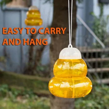 

Insect Wasp Catcher Bug Hanging Honey Pot Bee Catcher 13.5*15cm Yellow