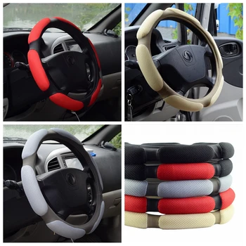 

Car Steering Wheel Cover Sandwiches 3D winter styling 38cm For Auto Truck Car-covers Red for VW Volkswagen golf 4 Toyota Corolla