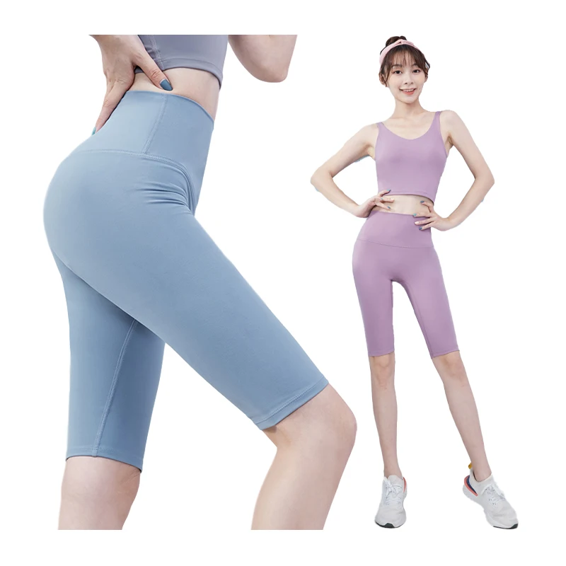 

Fitness Shorts Women High Waist Gym Short Quick Dry Slim Push Up Sports Shortleggings Breathable Yoga Five Points Pants