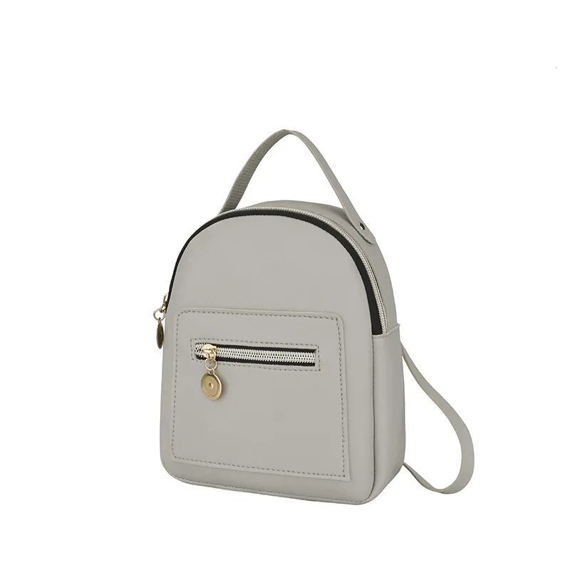 Корейский стиль женский рюкзак осенний мульти-карман Большая вместительная сумка через плечо телефонная посылка - Цвет: Серый