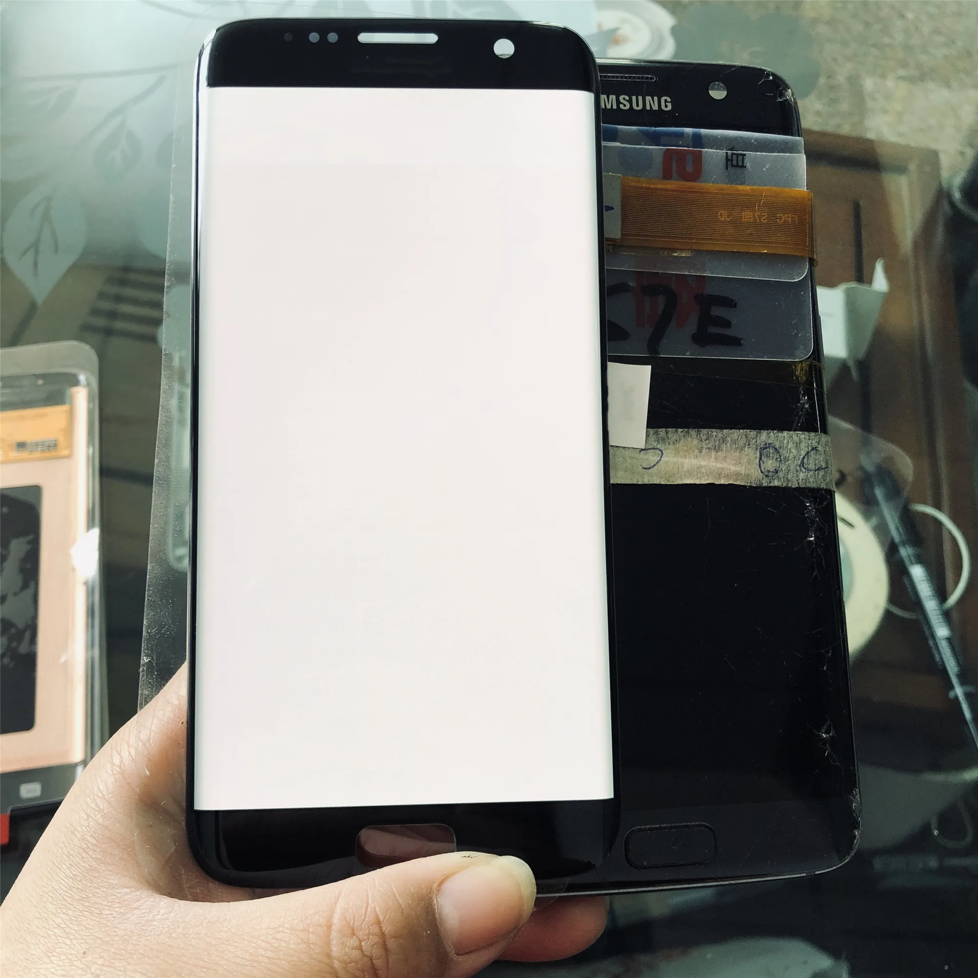 ЖК-дисплей Super AMOLED 5 дюйма для SAMSUNG Galaxy S7 Edge G935F G935 сенсорный экран с дигитайзером в