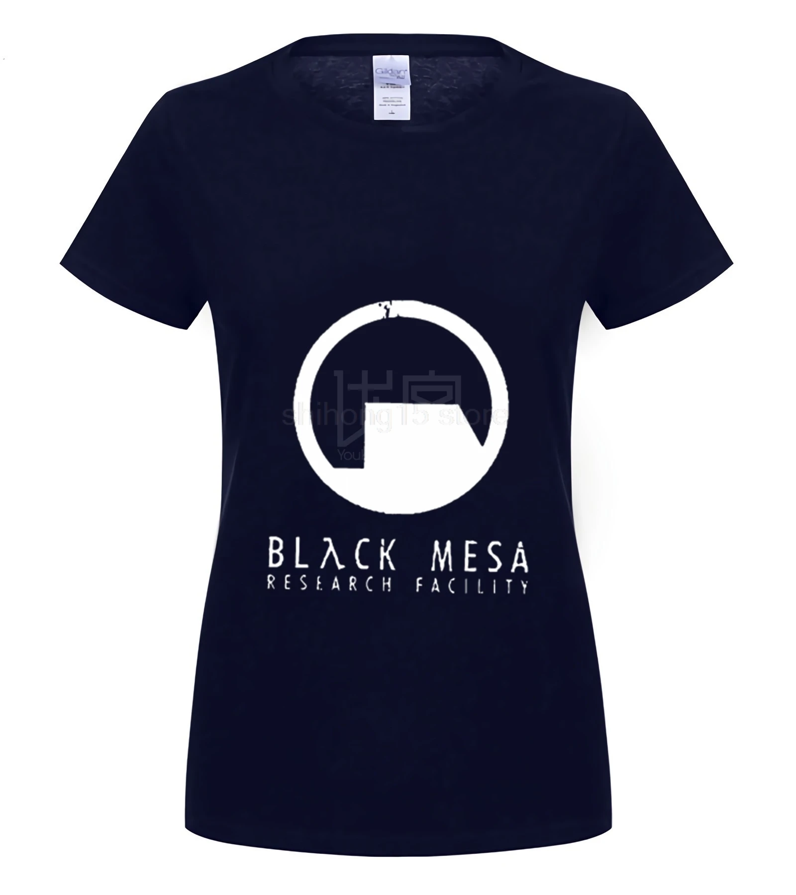 Black Mesa Half Life Футболка мужская крутая футболка европейские размеры-XXXL топы летние футболки хлопковая Футболка с круглым вырезом - Цвет: women navy