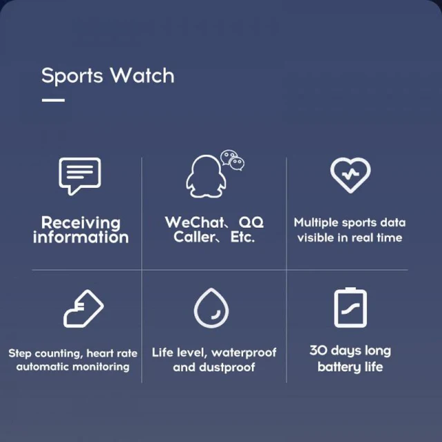 Bluetooth Reminder Remote Camera Watch Men Waterproof Sport Fitness Tracker Smart Bracelet Blood Pressure Heart Rate Monitor 5