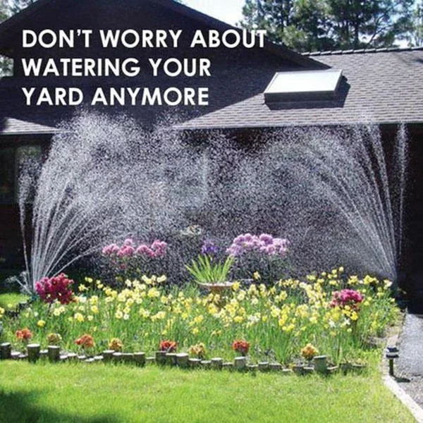Aspersor de jardín: sistema de riego automático de césped giratorio