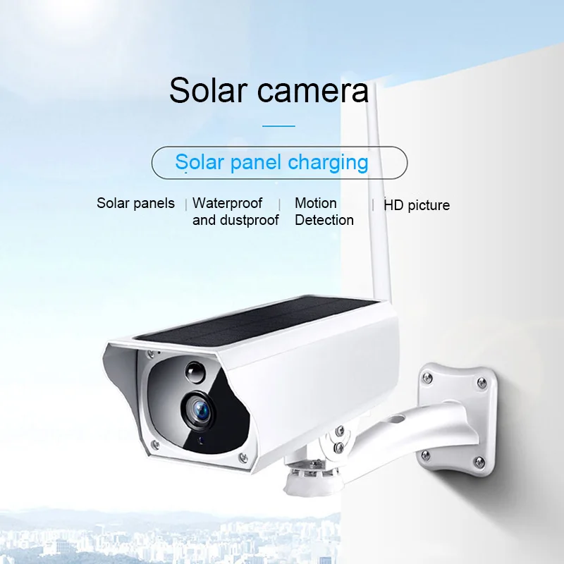 

HD 1080P Solar Powered Battery Outdoor IP Camera Outdoor Security Camera Waterproof IP67 With Infrared Night Vision