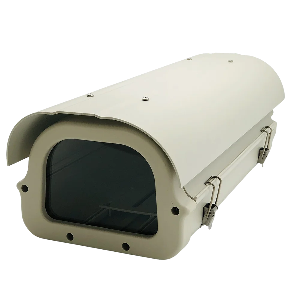15 Inch Outdoor Waterproof Surveillance Camera Big Enclosure CCTV Housing Aluminum Case with Clear Glass Window Double Lock