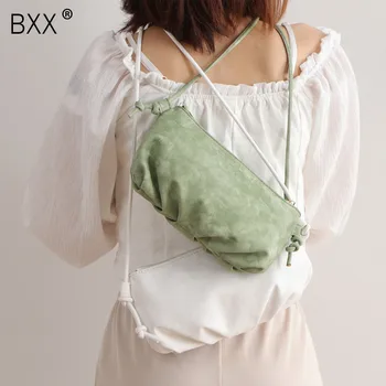 

[BXX] PU Leather Green Color Crossbody Bags For Women 2020 Lady Fashion Shoulder Messenger Handbags Summer Travel Bag HL799