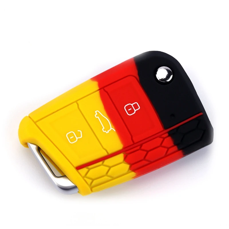 

Car Tri-Color Key Case Cover For Golf 7 Mk7