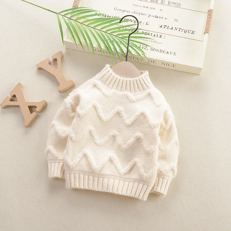 

Thick Sweater 2 Autumn And Winter Pullover Baby 3 BOY'S Western Style-Non-0-1-Year-Old Solid Color Kids Knitted Sweater 4