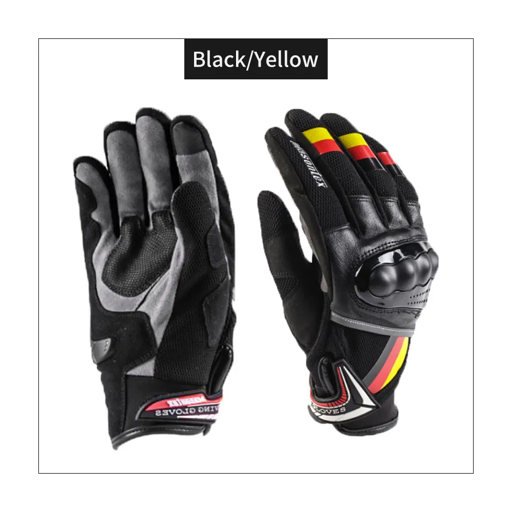 Non-slip Winter Motorcycle Riding Soft Gloves with TPU Knuckle Protection for Full Finger Waterproof - Цвет: M38 Yellow