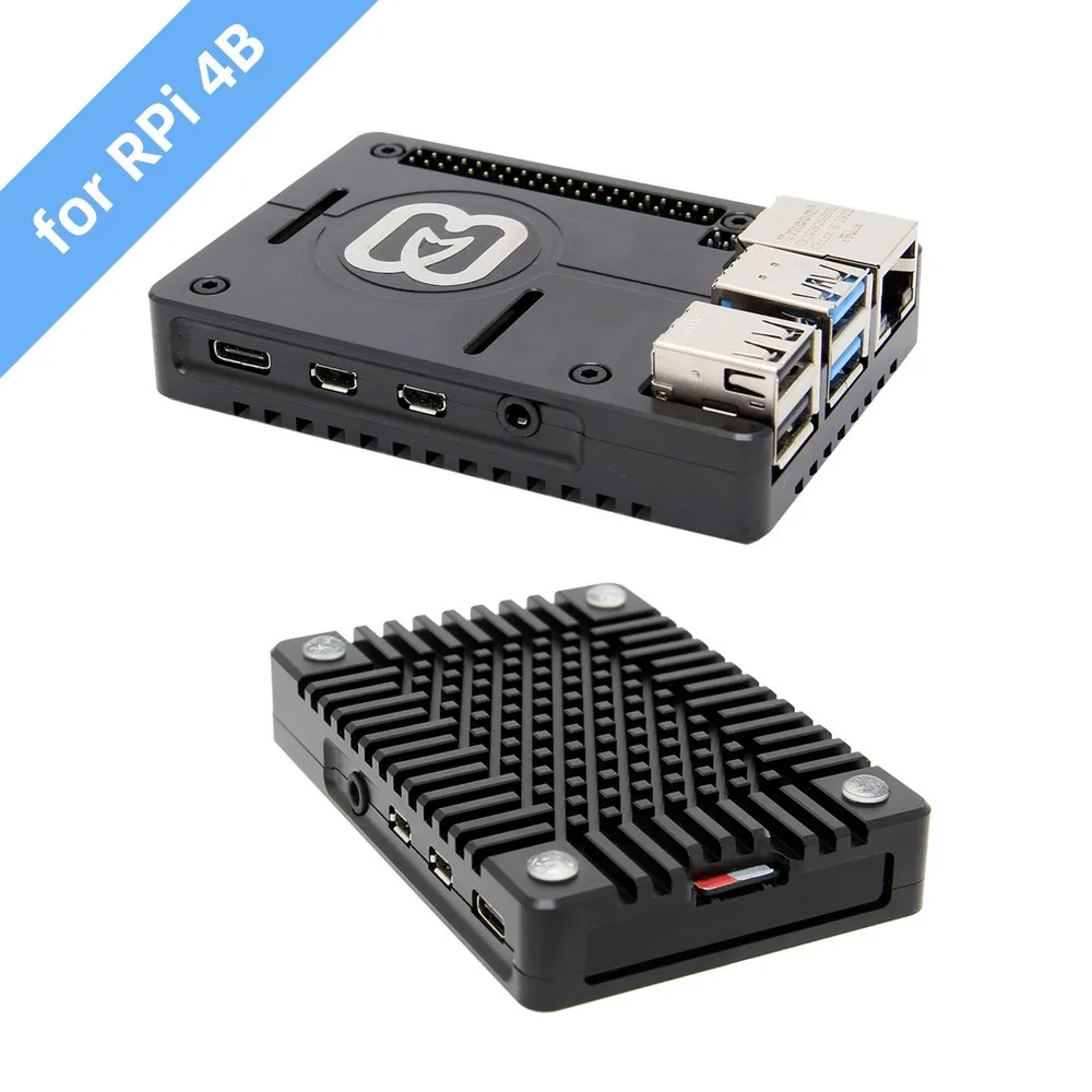 Raspberry Pi 4 ультра тонкий CNC Алюминий сплав металла чехол/пассивное охлаждение