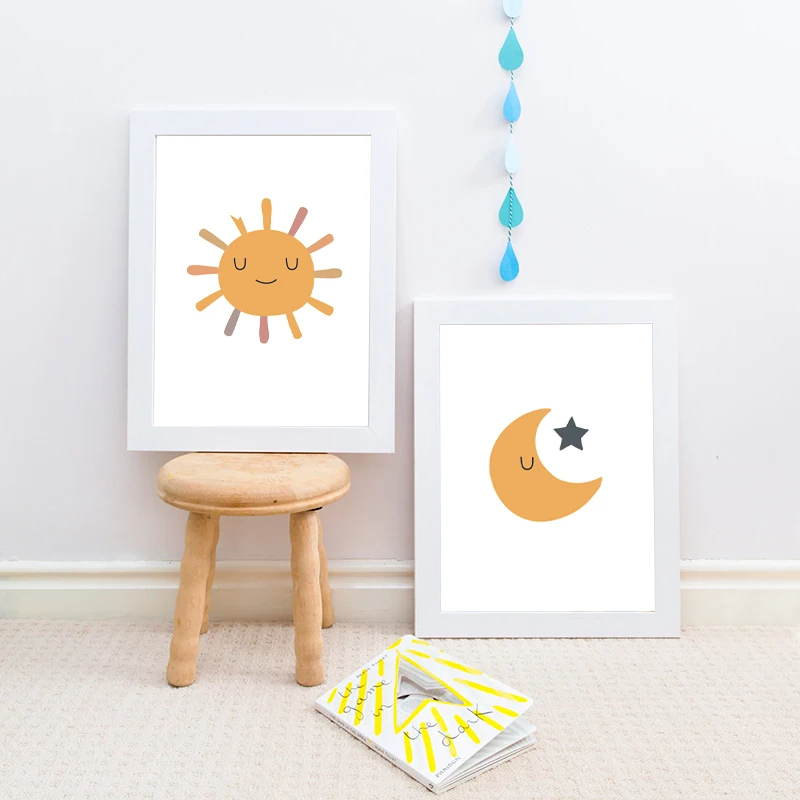 Modern-Boho-Earthy-Nursery-Wall-Art-Canvas-Painting-Neutral-Rainbow-Sun-Lion-Cartoon-Nordic-Posters-and (1)