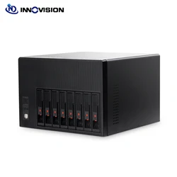 New home storage 8 HDD bays hot-swap case NAS IPFS  chassis max support M-ATX 9.6