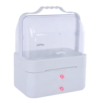 

Dust-Proof Makeup Organizer, Cosmetic and Jewelry Storage with Dustproof Lid, Display Boxes with Drawers for Vanity, Skin Care P