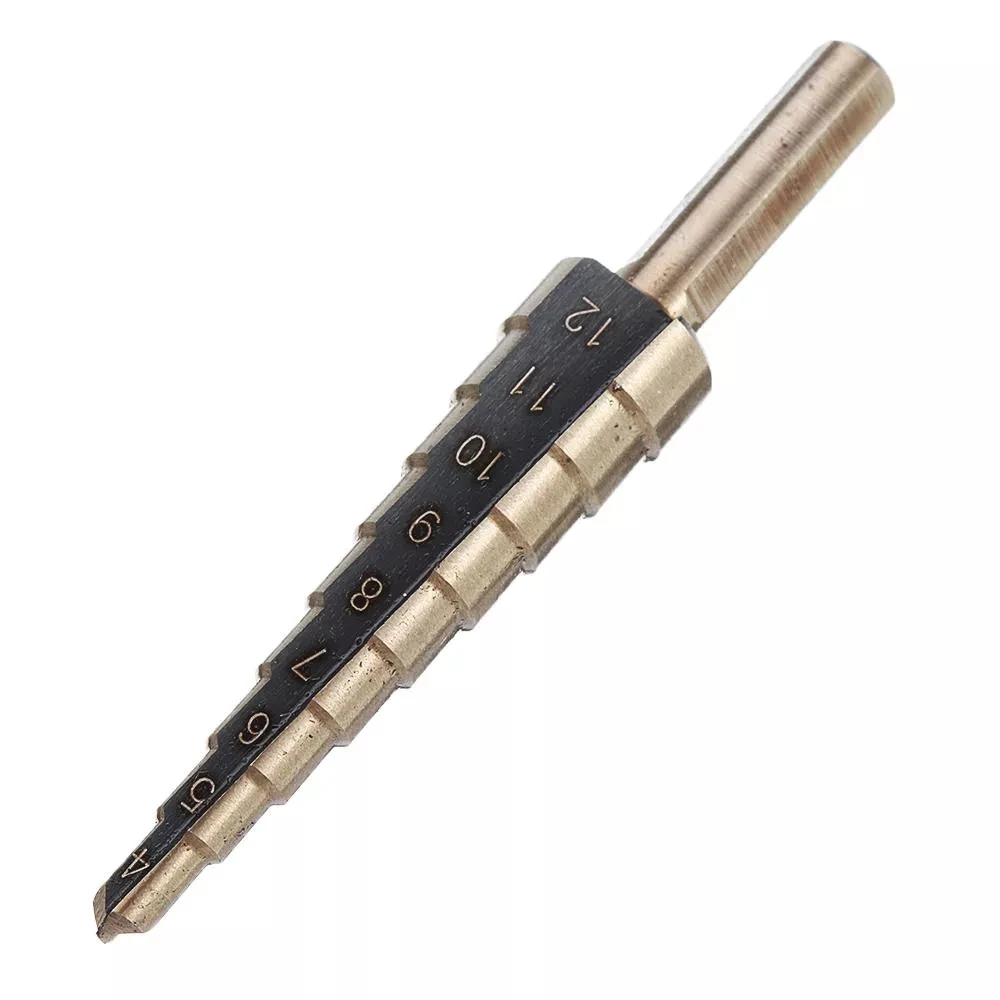 ALLSOEM Drillpro 5pcs 4-35mm HSS Step Drill Bit Set Multiple Hole Metric Size with Aluminum Case High Quality