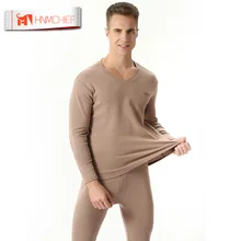 HNMCHIEF хлопок зимний мужской с v-образным вырезом теплый кальсоны набор ультра-мягкое термобелье termica нижнее белье Мериносовая Пижама