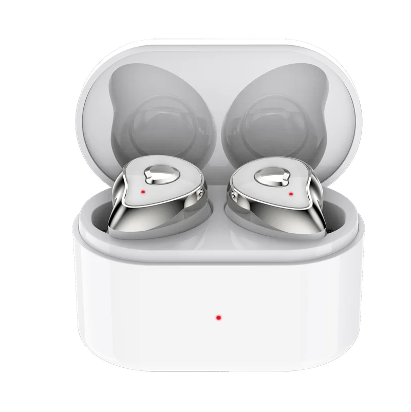 Bluetooth 5,0 наушники 6D стерео беспроводные наушники IPX5 водонепроницаемые спортивные наушники с зарядным устройством 650 мАч для Iphone - Цвет: White Silver
