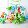 1 unidad de globos grandes de papel de aluminio de dinosaurio 4D, decoraciones para fiesta de cumpleaños de dinosaurio de pie, suministros para niños, juguetes para niños, globos de aire ► Foto 2/6