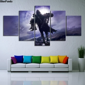 

Destiny 2 Game HD Canvas 5 Pieces Printing Poster Wall Art Modern Pictures For Living Room Home Decor Abstract