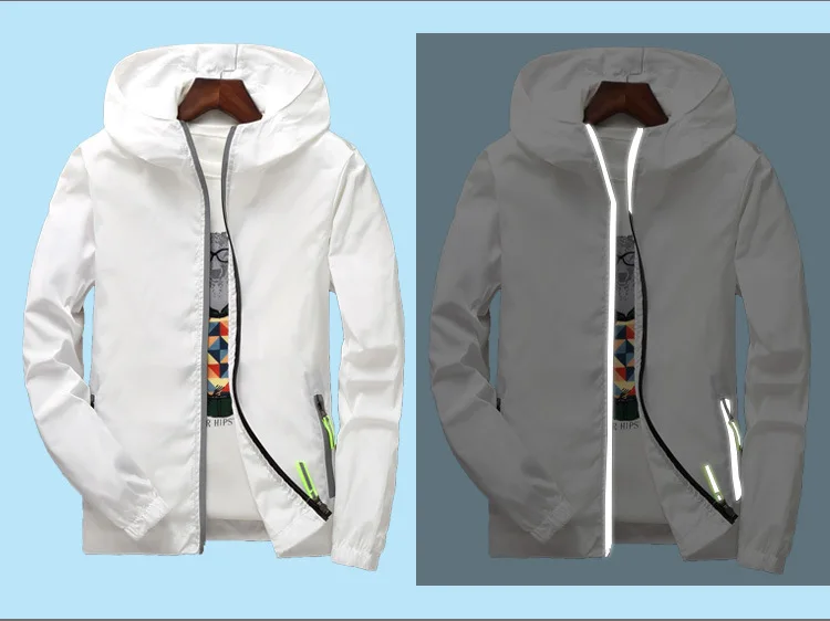 

Spring And Autumn Jacket Zipper-Plus-sized Menswear Jacket Trench Coat Logo