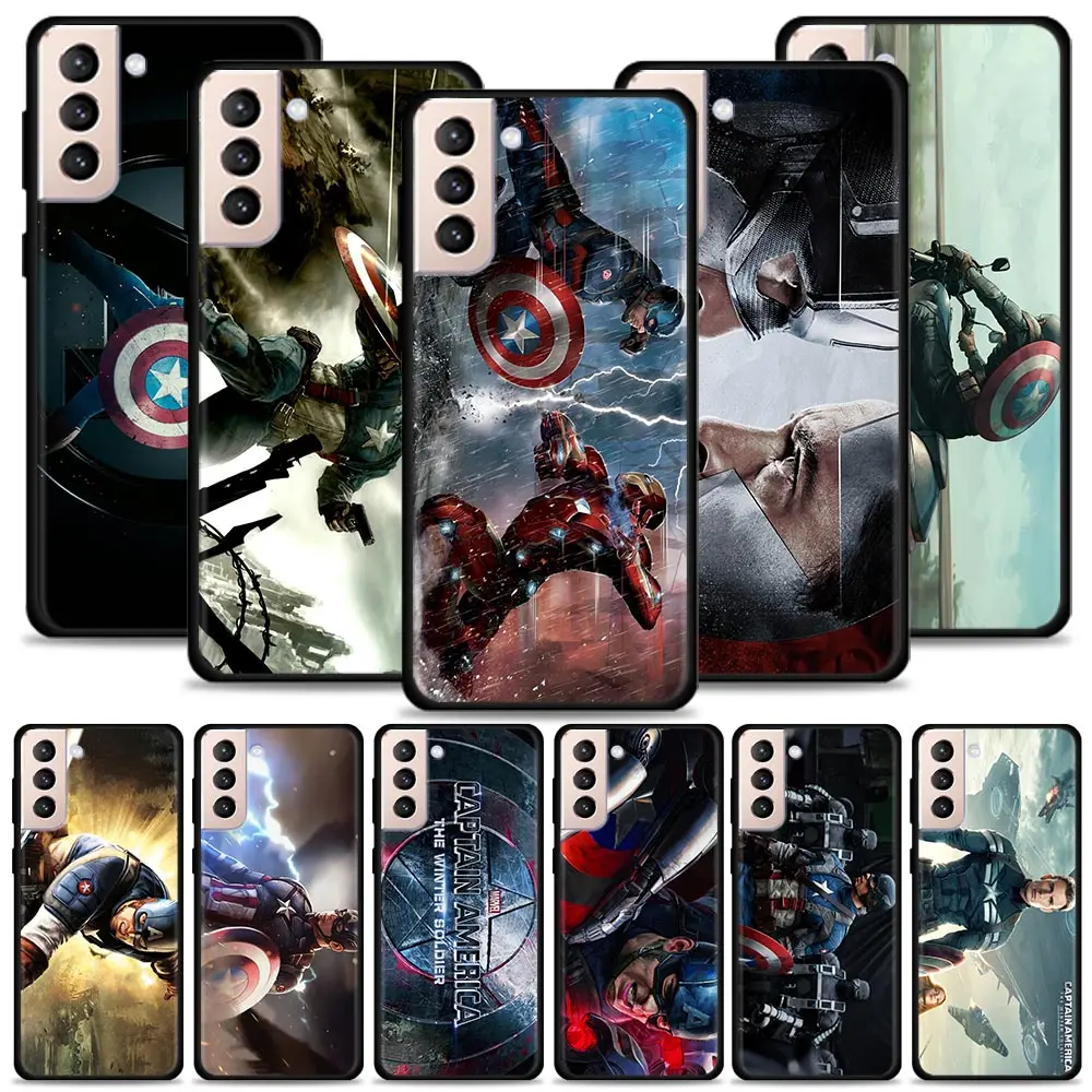 Custodia Per Samsung S20 S21 Fe S21 S20 Ultra S10 Plus S10Lite 5G S10E Fundas Marvel Captain America Chris Evans Civil War