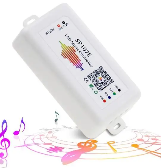Светодиодный пиксель регулятор линейного светильника SP110E Bluetooth SP106E SP107E музыка Wi-Fi пульт дистанционного управления для WS2811 WS2812B APA102 WS2801 - Цвет: sp107e