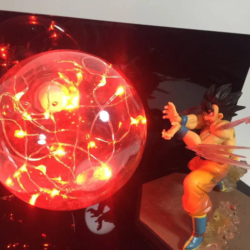 Dragon Ball Z Son Goku игрушка со светодиодом Декор-Лампа Супер Saiyan ПВХ фигурка Ночная лампа Коллекционная модель аниме для детей подарок Led