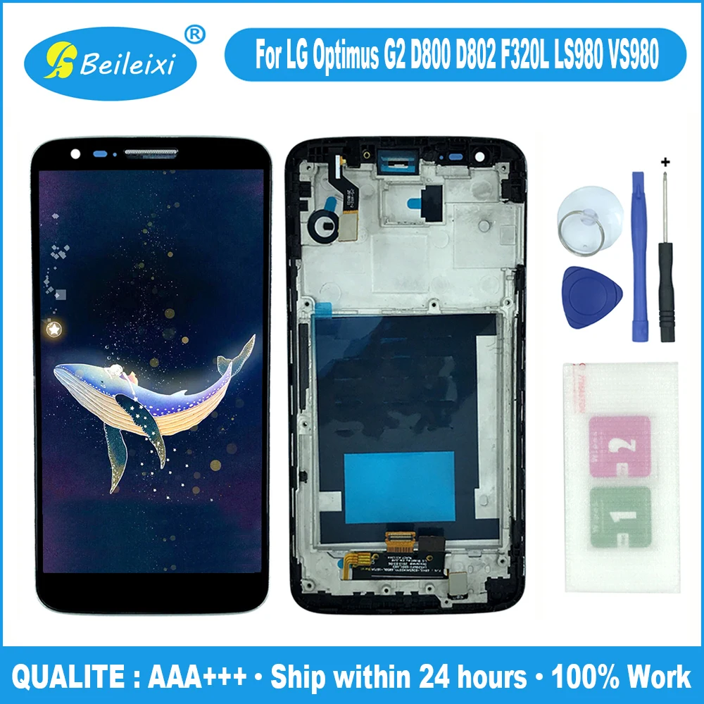 ЖК дисплей сенсорный экран Оцифровка сборки для LG Optimus G2 D800 D801 D802 D803 D806 LS980 VS980 F320L