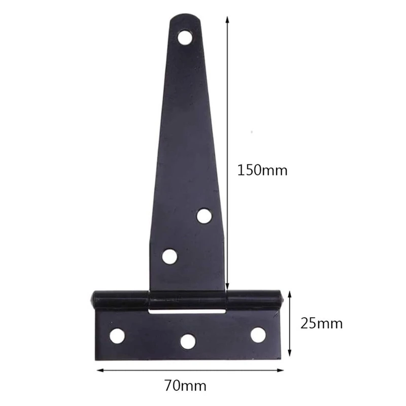 GTBL 4 PCS 6 Inch Heavy Duty Door Hinges T-Strap Tee Shed Hinge Gate Hinges for Wooden Gates door hinges