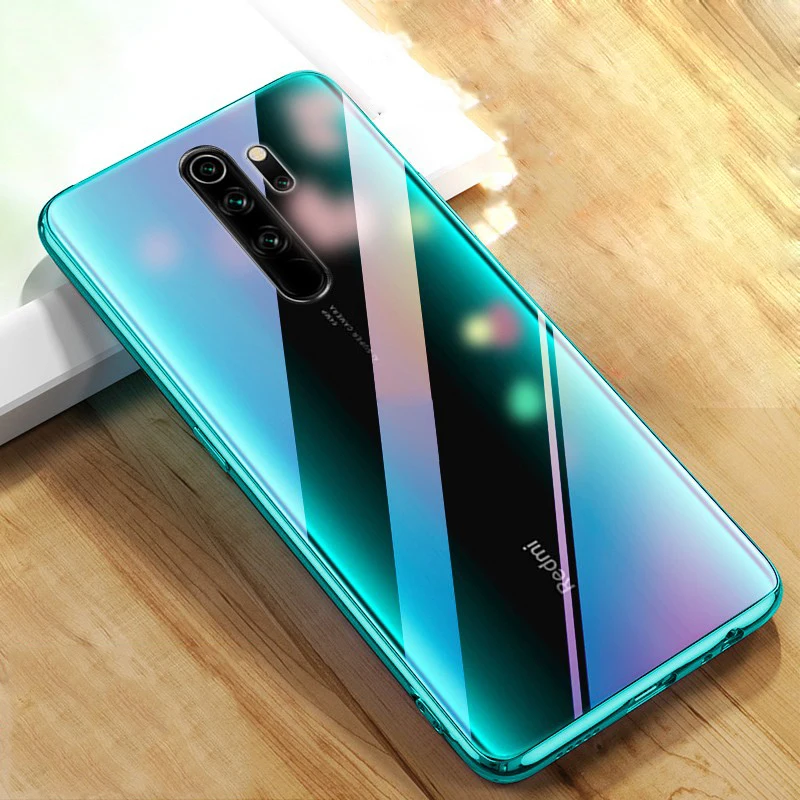 Чехол для Xiaomi Redmi Note 8 Pro мягкий прозрачный чехол с лазерным покрытием роскошный из