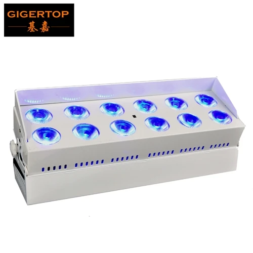 Gigertop TP-G3037-6IN1 12x18 Вт RGBWA УФ батарея беспроводной светодиод настенный светильник мини размер 23000 мАч Высокая емкость батареи светодиоды - Цвет: 1