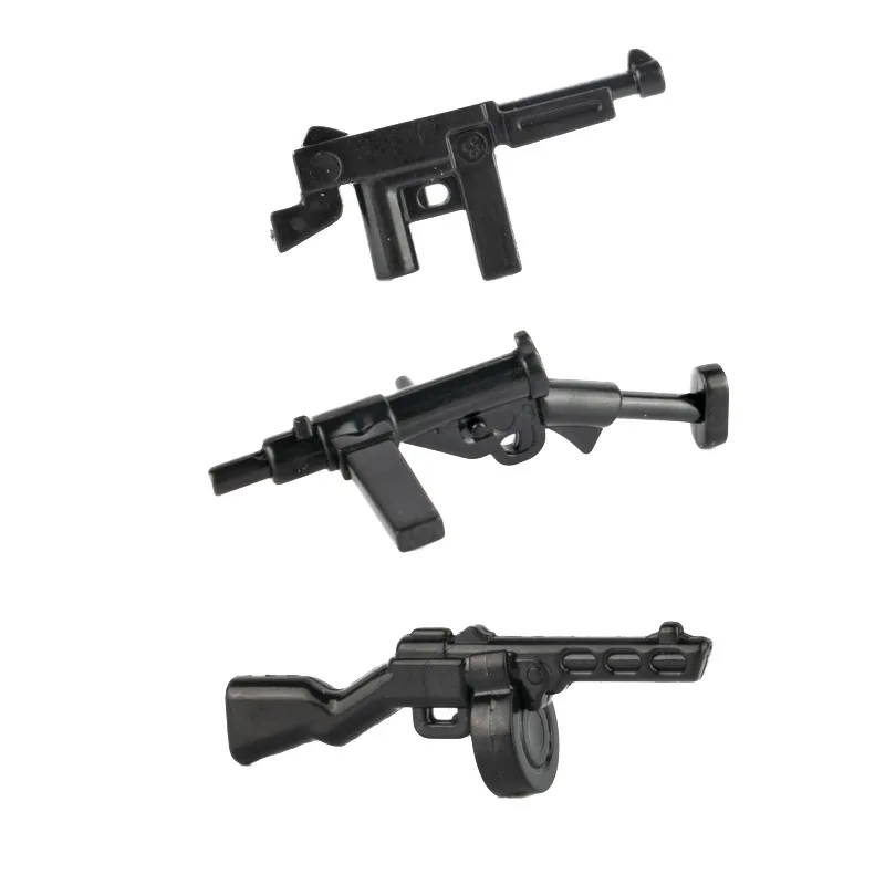minifigures ww2 soviet russian soldiers machine gun PPSH compatibile lego ww2 
