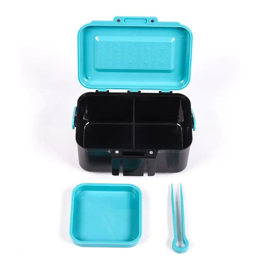 

MeterMall Fishing Box Fishing Bait Case Earthworm Worm Lure Tackle Storage Box ABS Portable Live Bait Storage Box