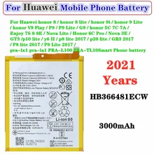 3000mAh HB366481ECW Battery For Honor 5C/7C/7A/8/8 Lite/9i/9 Lite/6c Pro/V9 Play and Huawei P8/P9/P10/P20 lite Phone Battery