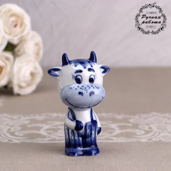 

Souvenir "Baby Bull". Gzhel 4852867