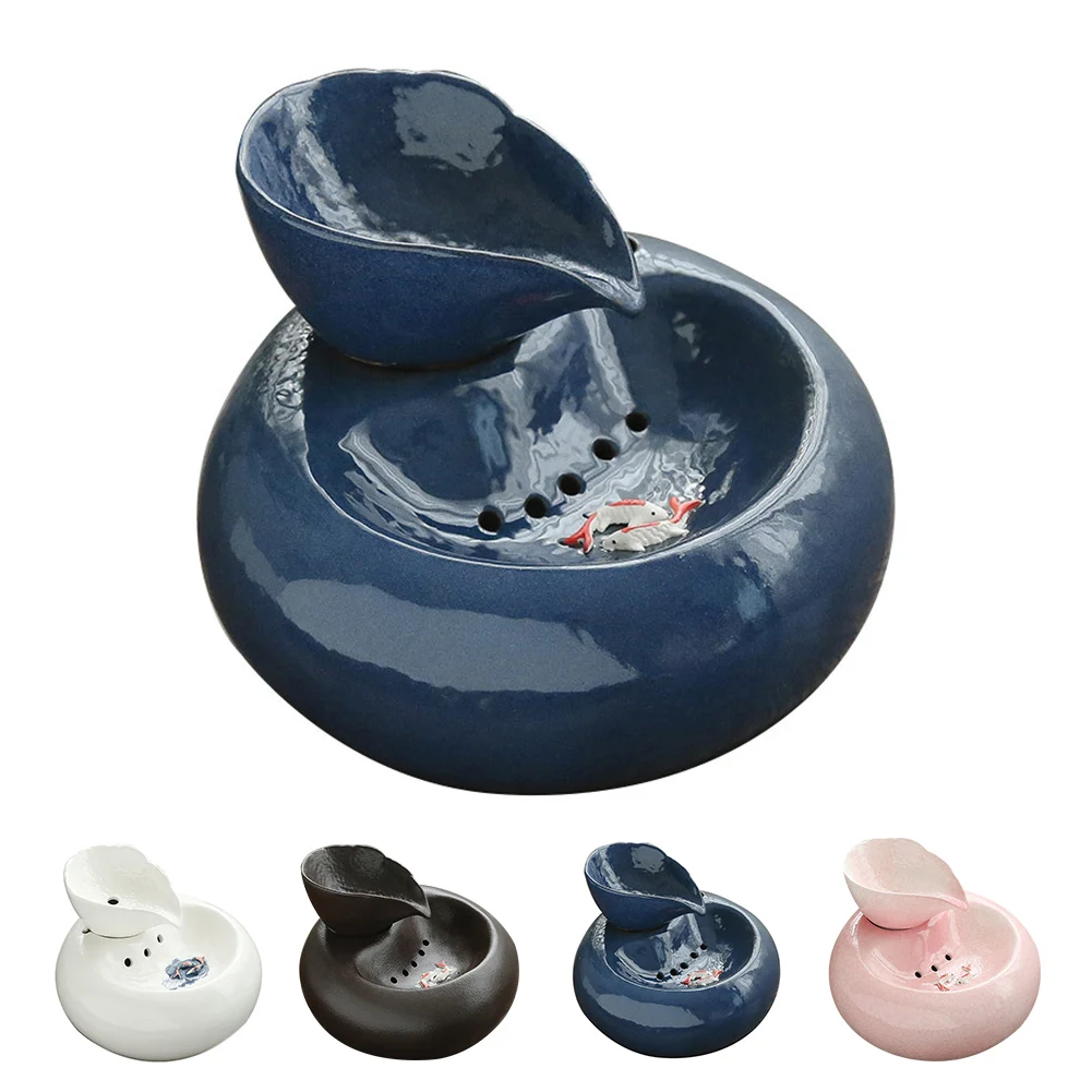 Automatic Circulating Large Capacity Ceramic Pet Supplies Cats Water Feeder Dispenser Easy Clean Smart Fountain Filter Quiet