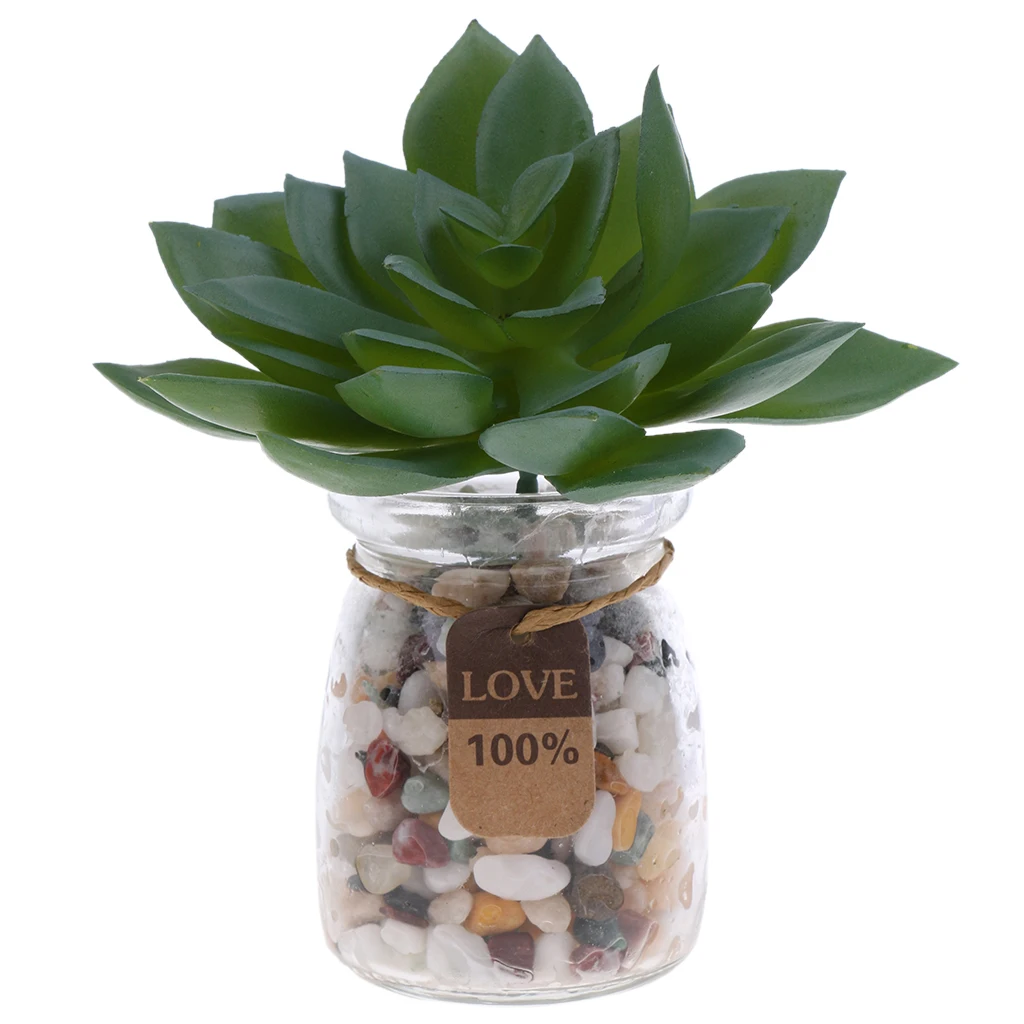Miniature Artificial Succulents Plants Artificial Plants Flower Grass Fairy For Home Office Garden Decoration Accessories 11cm
