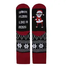 Хлопковые рождественские носки; носки без пятки средней длины; носки для босса