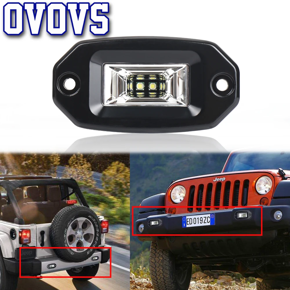 Pair Of 3" Flush Mount LED Pod Lights - 2500LM Each, White/Yellow, Off-Road & Fog Use