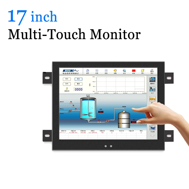 Ip65 Protection 17 Inch Multi Touchscreen Usb Monitor Industrial Capacitive Touch Screen Lcd