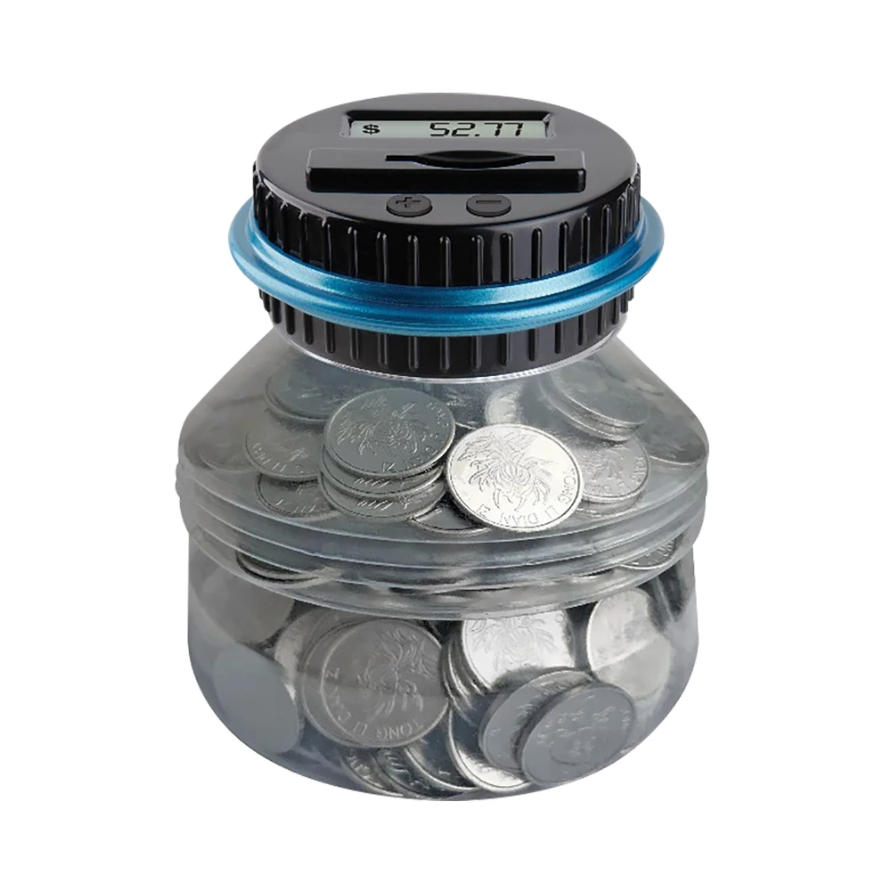 Piggy Bank Counter Coin Electronic Digital LCD Money Jar For USD GBP EURO Countable, foldable and retractable new