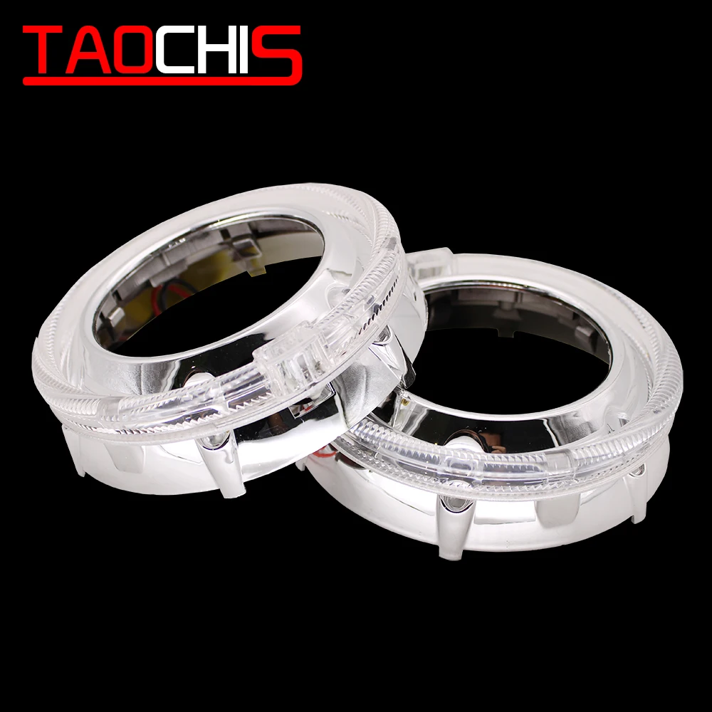 Светодиодные фары TAOCHIS YT104 3 0 дюйма линзы проектора bi xenon shroud ангела белого