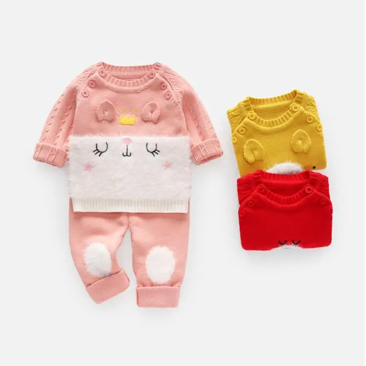 

spring and autumn sweater suit, newborn cardigan jacket, baby knitwear 9