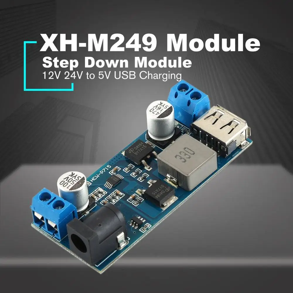 5V 6A DC-DC 30W Voltage Step Down Power Supply Buck Module Board 9-36V 12V 24V to USB Charging XH-M249 | Обустройство дома