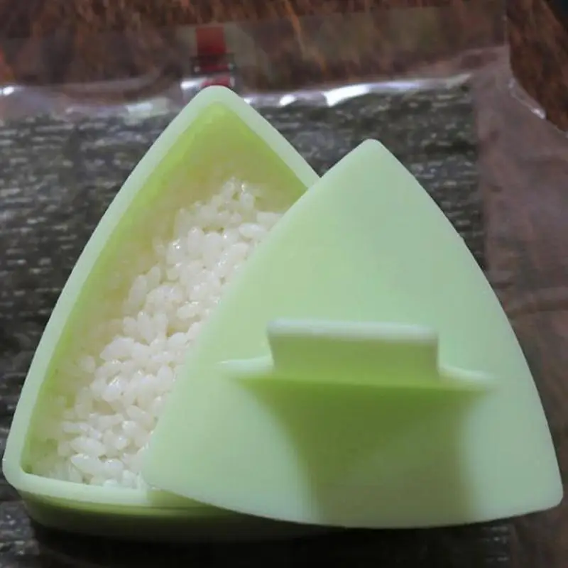 DIY треугольная форма для рисовых шариков антипригарная суши кухня морские водоросли форма для рисовых шариков сухие жареные морские водоросли формы для бенто(светильник зеленый