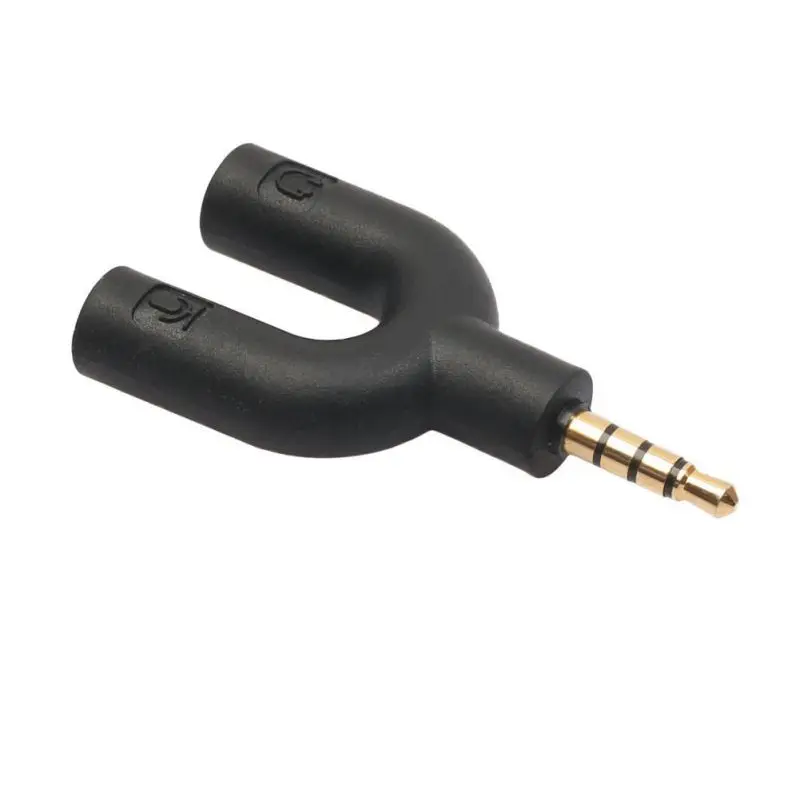 2019 Male to 2 Female Headset Mic TRRS Y Splitter Adapter Portable 3.5mm Stereo Audio | Электроника