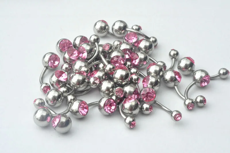 Surgical steel belly button jewelry assortment