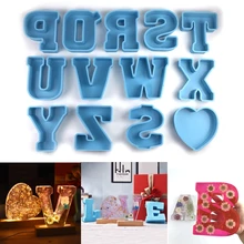 

Silicone Alphabet Molds Large Size 26 Capital Letter Mold Epoxy Resin Molds for DIY Birthday Party Home Decoration LED Craft 1Pc