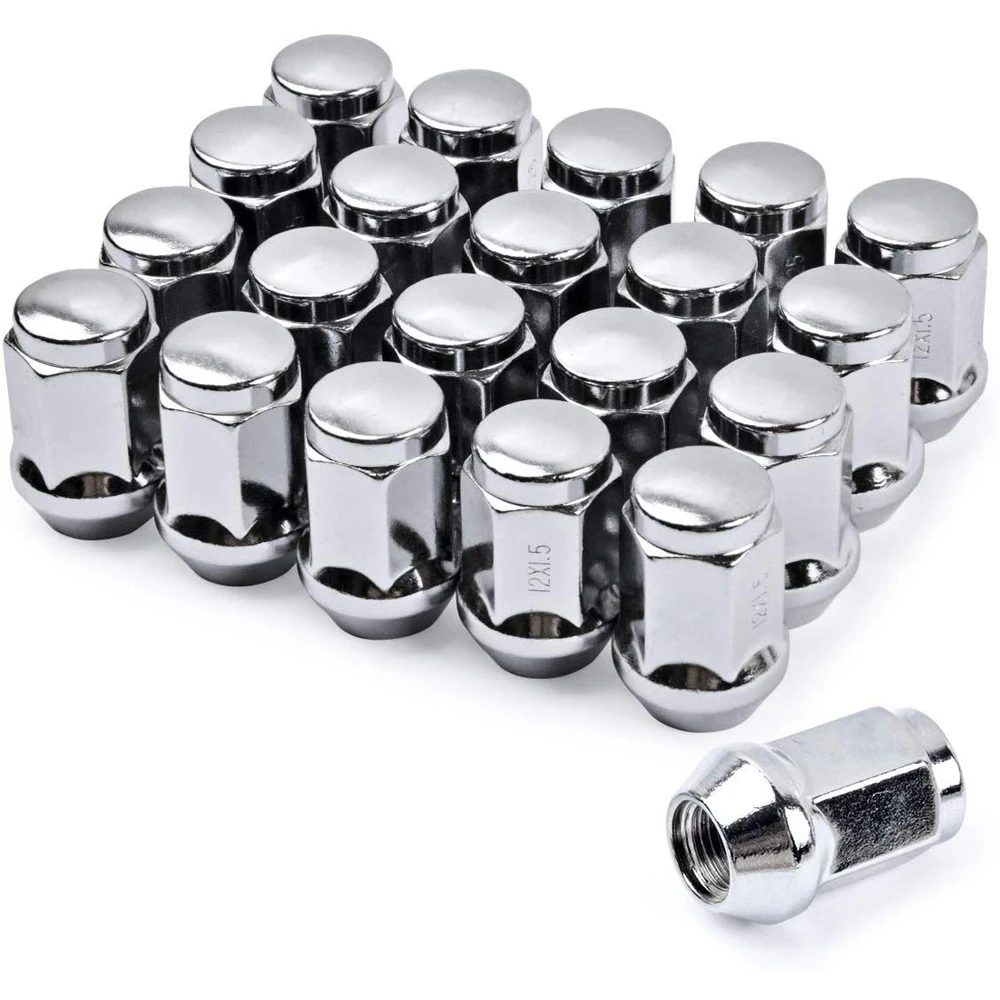 Гайки наконечники MIKKUPPA M12x1.25 для Infiniti/ Nissan/ Subaru 20 шт. хромированные гайки с